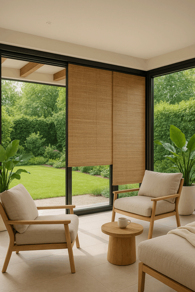 Geweven hout veranda